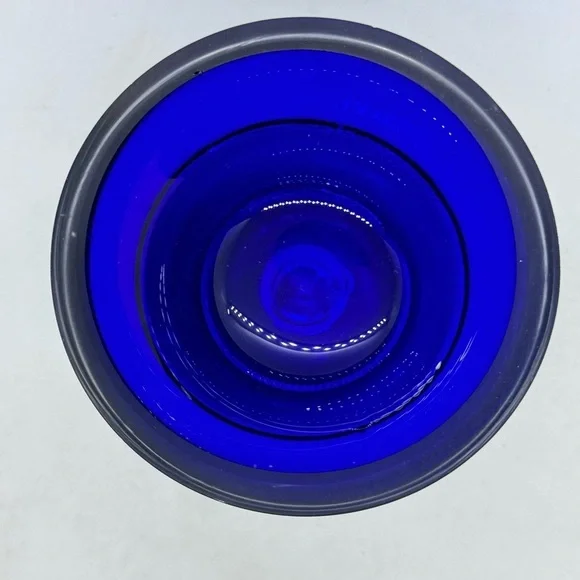 PartyLight Cobalt/Clear Tealight Votive Candleholder With Controlled Bubble - Picture 3 of 5